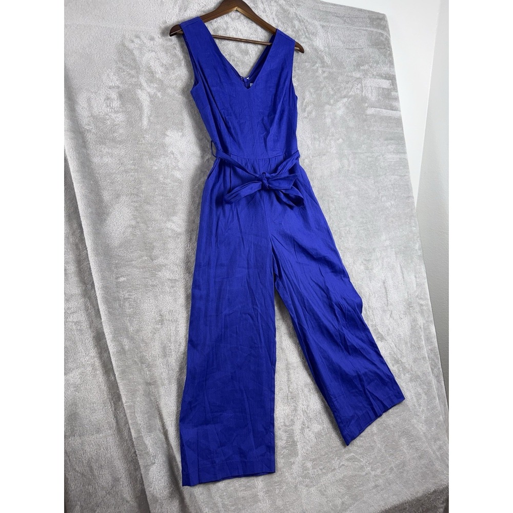 Antonio Melani Women's Jumpsuit Sleeveless Tie Waist Royal Blue Wide Leg Size‎ 2 - Picture 2 of 12
